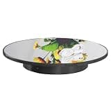 YsXoWiui Rotating Display Stand Mirrored Electric Turntable USB Stable Base Polished Suitable for Filming Product Showcasing Accessories Photography, Mirror Black, 2668-25cm