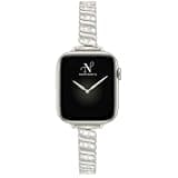 Newlibery Starlight Watch Band Women Compatible with Apple Watch 38/40/41/42mm(S10/11) Dressy Jewelry Metal Diamond Sparkling Twisted S-Link Rhinestone Strap for iWatch 11/10/9/8/7/6/5/4/3/2/1