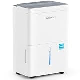 Waykar 5000 Sq. Ft. Energy Star 100 Pints Dehumidifier - Auto Comfort Mode, Ultra Quiet(40 dB), Portable Smart Compressor Dehumidifier for Basement/Home/Bedroom/Bathroom with Drain Hose