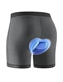 baleaf Men's 4D Padded Bike Shorts Cycling Underwear with Anti-Slip Leg Grips MTB Liner for Bicycle Biking Riding Grey M
