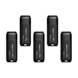 TEAMGROUP C175 32GB 5 Pack USB 3.2 Gen 1 (USB 3.1/3.0) Flash Thumb Drive, External Data Storage Memory Stick Compatible with Computer/Laptop Matte Black TC175332GB21