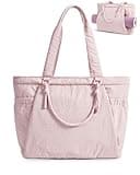 BAGSMART Yoga Tote Bag for Women with Knotted Handle, Lightweight Pilates Bag with Yoga Mat Holder, Gym Bag for Work Travel