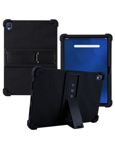 for Onn 11 Inch 2026 Tablet Case,BOVUGAC Adjustable Stand Shockproof Easy Installation Silicone Protective Shell for Onn 11" 2026 Case Cover.(Black)