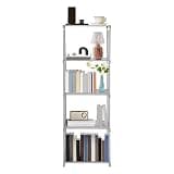 RENFANSHOP 4-Tier Floor Bookshelf,Floor Standing Display Storage Shelves,15.74 x 11.02 Inch,Rectangular Office Shelf Storage Organizer for Living Room,Bedroom,Office