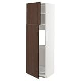 ProTuning METOD High Refrigerator Cabinet with 2 Doors, White/Sinerp Brown, 60x60x200cm