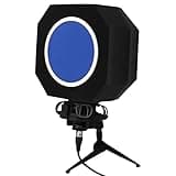Professional Microphone Isolation Shield with Pop Filter,Reflection Filter for Recording Studios, Sound-absorbing Foam for Noise and Reflection Reduction for Recording,Singing,Podcasts,live stream