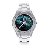 NTVOWPZO Three-Hand Analog Stainless Steel Watches for Men Easy Reader