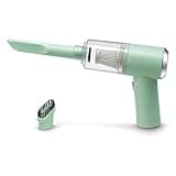 catsMeow Mini Handheld Vacuum Cordless, Lightweight Portable Small Vacuum Cleaner for Car, Desk, Keyboard, Sofa, Drawers and Crumbs, USB Rechargeable with Washable Filter, Mint Green