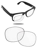 Fiskr Nonpolarized Lenses Replacement Compatible with RayBan Meta Wayfarer RW4008 53mm Smart Glasses, Impact Resistant & Perfect Fit - Crystal Clear
