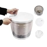 AreMOLO Hand Crank Washing Machine 2 in 1 Non-Electric Spin Dryer 4.4lbs