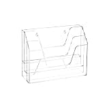 CFGH6FDF Stepped Transparent Acrylic Desktop Bookshelf Wall-Mounted Office Home Storage Box Freestanding Book Shelf