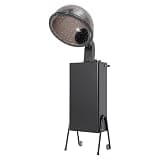 Professional Standing Hair Dryer with Wheels, 1200W Hooded Hair Dryer for Salon, Bonnet Hair Dryer with 60-Min Timer & 3 Heat Settings, Adjustable Hair Dryer Hood for Home & Beauty Salon Use, Black