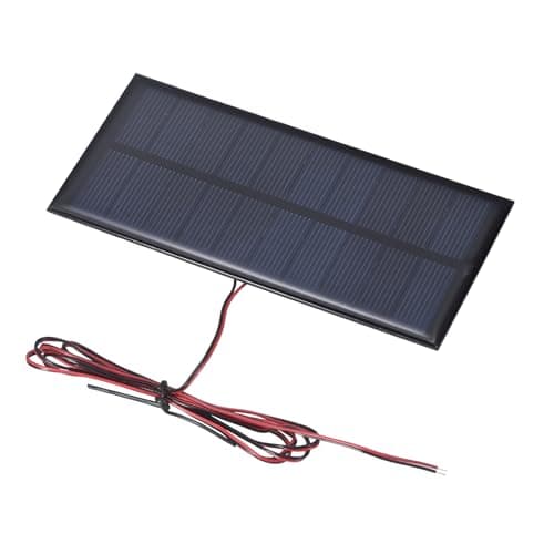 MECCANIXITY 5V 1W 200mA Mini Solar Panels, Small Polycrystalline Solar Cell Panel with Cable for DIY Electric Toy Materials Kits Charger, 130 x 60mm