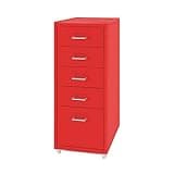 NUHSLF 5 Drawer Mobile File Cabinet for Office Vertical Filing with Household Storage (C)