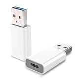 MOSWAG USB to USB C Adapter 2 Pack, USB C to USB Adapter, USB to C Adapter Compatible for iPhone 17/16/15 Mini Pro Max, Apple MagSafe Watch 11/10/9/8, Galaxy S20-26, iPad Air Mini 6/7, CarPlay