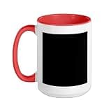Purple Flower Floral Pattern Bloom Colorful Ceramic Mug, Red/White, 15oz