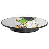 FytStycale Electric Rotating Display Stand USB Powered Rotating Display Turntable Mirror Turntable for Photographers, Product Photography, Mirror Black, 2668-20cm