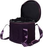 Crystal Singing Bowls Carrying Bag: 10 Inch Purple Thicken Dual Zipper Padded Bag with External Pocket, Protective Travel Carry Storage Bag for Bowl Parts (10in)