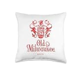 Weathered Vintage Classic Milwaukee Beer Throw Pillow