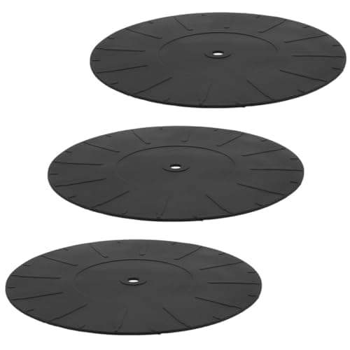 GOOHOCHY 3Pcs Silicone Vinyl Record Mats for Turntable Static Slipmat for Enhanced Sound Quality Lightweight Easy to Install Turntable Pads for Vinyl Enthusiasts