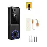 Nexfluxio 1440P Wireless Video Doorbell Camera,ve View, Cloud Storage, AI Human Detection, Instant Alert, Night Vision, Two Way Audio, 2.4G WiFi Only