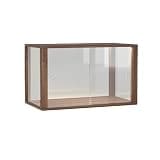 CFGH6FDF Countertop Storage Rack Acrylic Fully Enclosed Bookshelf Sliding Door Design Freestanding Book Shelf