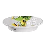 Amagogo Rotating Display Stand Electric Round Mirrored Display Turntable Stable Powered 360-Degree Rotation Suitable for Jewelry Accessories Product Photography, Mirror White, 2668-15cm