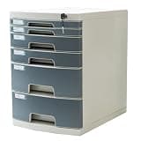 NUHSLF Multilayer Locking Desktop File Cabinet – Secure 6Drawer Plastic Organizer for Office Documents Ideal Small Filing Solution for Classification and Organization (One Color-6-Layersb)