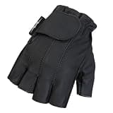 Milwaukee Leather Unisex Leather Fingerless Motorcycle Riding Gloves