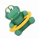 Omquot Baby Bath Thermometer Cute Animal Display Water Temperature Floating Toy for Baby Duck (Green)