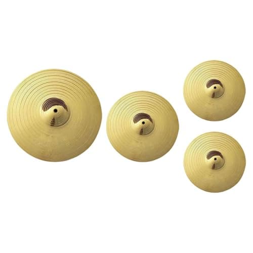 Professional Crash and Hi-Hat Cymbals for Drummers Bronze Alloy Performance Set- 14.14.16.20 Inch