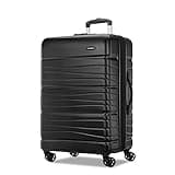 Samsonite Evolve SE Hardside Expandable Luggage, Bass Black, Large Spinner