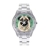 NTVOWPZO Three-Hand Analog Stainless Steel Watches for Men Easy Reader