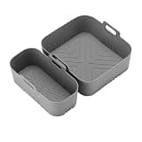 Rectangle Air Fryer Silicone Liner 3L/6L Big Small Double Basket, Compatible For Philips, NA350 Airfryer(Gray)