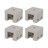 4-Pack Aluminum Standing Seam Clamps for Solar Panel Installation, Roof Seam Brackets with Stainless Steel Screws, Compatible with Folded Sheet Metal Roofs, PV Mounting Kit(4Pcs)