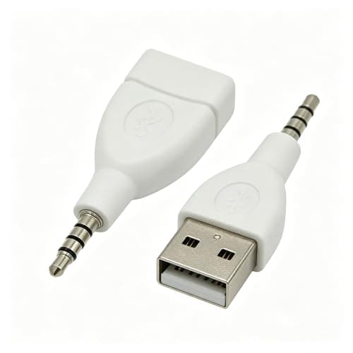 LOPUUFKJJ 3.5mm to USB Adapter Cable, Car AUX Audio Jack to USB 2.0 Converter Cord for MP3 Music Play via USB Flash Drive on Car Stereo