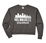 Womens Milwaukee Wisconsin Comfort Colors Crop Sweatshirt