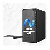 HP OmniDesk M02 Tower Desktop Computer for Home & Office Use, AMD Ryzen 7 8700G (8-Core, Up to 5.1 GHz), 64GB DDR5, 1TB PCle SSD, WiFi 6, Bluetooth 5.4, Dual 4K Support, Radeon 780M Graphics
