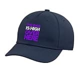 Men Women Purple Bar is High Over Here Purple Graphic Adjustable Printed Baseball Hat, Navy Blue
