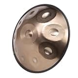 Latourreg 440HZ Steel Drum in 22inch D Minor 10Notes HandPan Drum Percussion Instrument with Soft Hand Pan Bag (Gold 10 Notes Handpan)