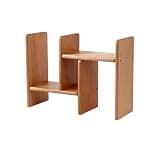 CFGH6FDF Desk Expandable Storage Rack, Small Wooden Bookshelf for Office Home Freestanding Book Shelf