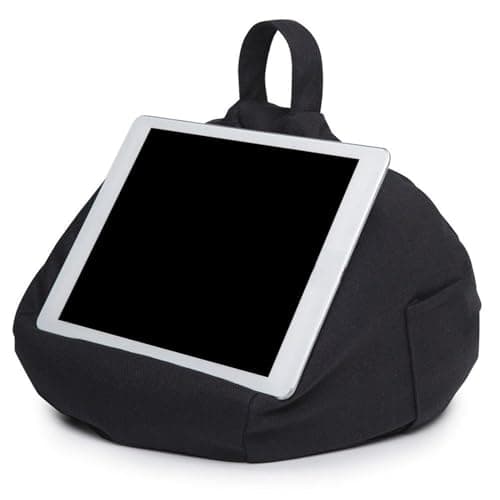Tablet Pillow Stand with Side Pocket, Hands Bookrest Cushion, Bean Bag Lap Desk Soft Beanbag Phone Holder, Anti-Fall Book Holder and Travel Pillow for Desk, Lap, Knee, Sofa and Bed