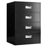 ntumLeap Vertical File Cabinet with 4 Lockable Drawers,Space-Saving Steel Storage for Home & Office,Modern Design for Secure Document Nization & Efficient Workspace Management,