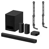 Sony HTS60 BRAVIA Theatre System 6 5.1-Channel Home Theater, Black, Bundle with 2X Universal Soundbar Mount
