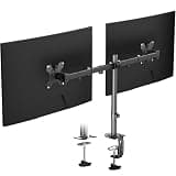 Pholiten Dual Monitor Stand, Heavy Duty Adjustable Monitor Arm Desk Mount for 2 Screens up to 32 Inches, Tilt, Swivel, Rotate, Supports 22 lbs Per Monitor Arm