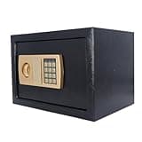 Omquot Digital Security Safe Strong Protection for Home Office Portable Steel Construction Black