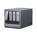 UGREEN NAS DXP4800 Pro 4-Bay Desktop Network Attached Storage, Intel Core i3-1315U 6-Core CPU, 8GB DDR5 RAM, Built-in 128GB SSD, 1x 10GbE, 1x 2.5GbE, 2X M.2 NVMe Slots, 4K HDMI (Diskless)