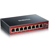 NUBASA 8-Port 2.5Gb Switch with 10Gb SFP+ Slot, Less Heat Unmanaged Multigig Ethernet Switch for NAS, Gaming, PC - Plug & Play, Silent Aluminum Housing, Professional Grade 2.5 Gigabit Network Switch