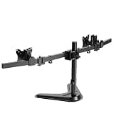 PUTORSEN Dual Monitor Stand for 2 Screens up to 32 inch – Free Standing Heavy Duty Monitor Mount, Height Adjustable with Tilt, Swivel & Rotation, 19.8 lbs per Monitor Arm, VESA 75x75 100x100mm