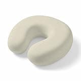 ZFUNCING Travel Pillows U-Shaped Neck Pillow Vintage Linen Texture Ergonomic Memory Foam Pillow Head Cushion,Minimalist Solid Color Style Soft Portable Neck Pillows for Office Airplane Car Train